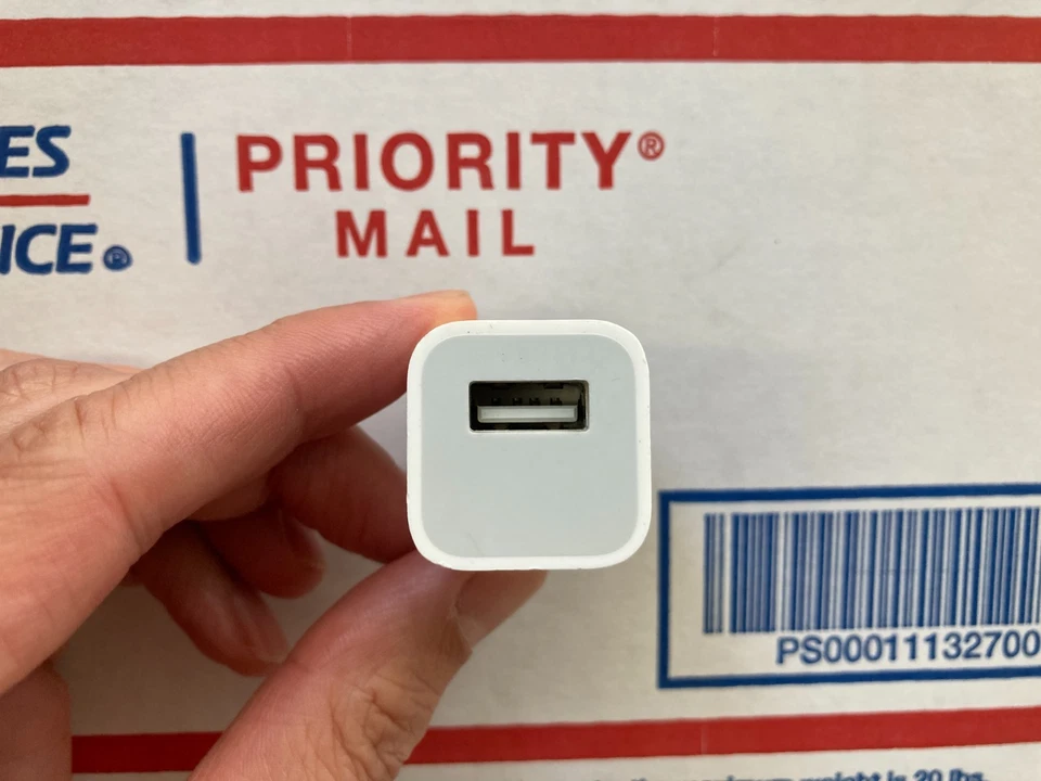 Genuine Apple A1265 USB Charger and Monoprice 10ft USB to Lightning Cable - Image 4 of 4