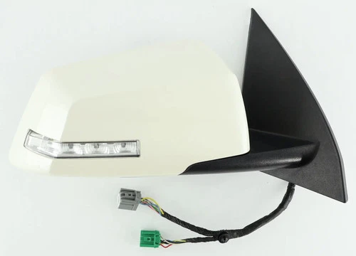 13 - 17 Acadia Traverse Power Fold Passenger Mirror Blind Spot White Diamond