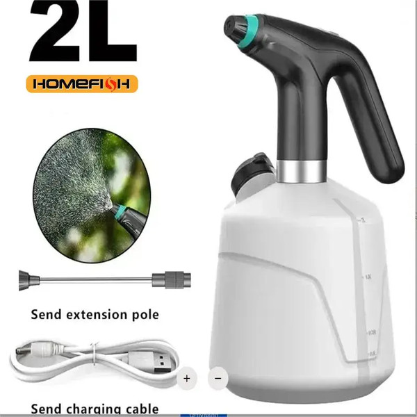 HOMEFISH - Pulverizador Eléctrico De Plantas De 2L, Rociador Automático De Agua,