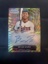 2022 Bowman Sterling Bryan Acuna Prospect Auto Wave Refractor /125 Twins Rookie