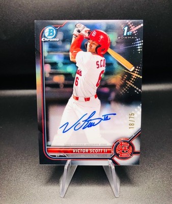 2022 Bowman Draft VICTOR SCOTT II Chrome Black Refractor Auto /75 #CDA-VS SSP