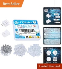 50 Sets JST PH 2.0mm Electronic Connector Kit with Crimp Terminals - 200 Pieces