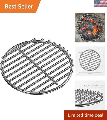 Heavy-Gauge Stainless Steel Charcoal Fire Grate - Fits 18-Inch Kamado Grills