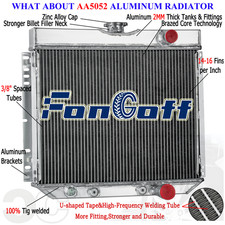 3-core Aluminum Radiator For 1967-1970 Ford Mustang Falcon Mercury Cougar L6 V8