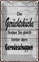 Blechschild 30X20 Cm GerüChteküChe Geredeschuppen Dekoration Spruch Zitat Deko G