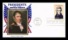 US COVER PRESIDENT ANDREW JACKSON FIRST DAY ISSUE COLORANO SILK CACHET