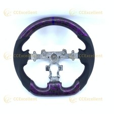 For Nissan Gtr R35 2009-2016 Carbon Fiber Steering Wheel Purple Accent