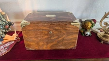 1907 Oak Humidor With Interesting History. Refinished Oak, Polished Brass...