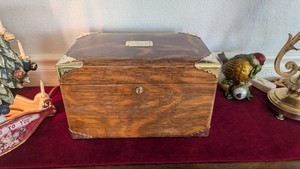 1907 Oak Humidor With Interesting History. Refinished Oak, Polished Brass...