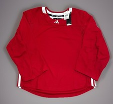 Adidas Three Stripe Youth One Size Hockey Goalie Jersey 2.0 Canadiens Red $55