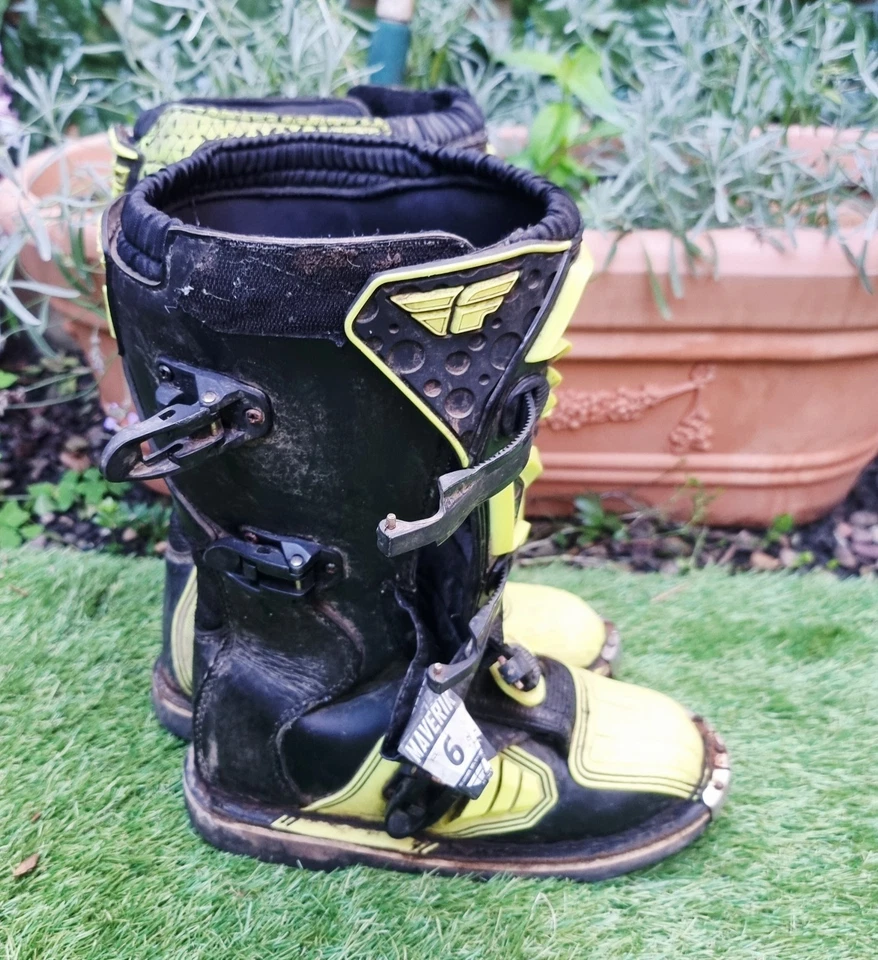 FLY RACING Maverick Motocross MX Motorcycle Boots UK 6 - Image 3 of 4