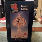 Vintage Disney Mickey Minnie Mouse Glass Panel/metal Tiffany Type Table Lamp