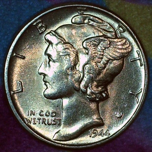 1944-P Mercury Dime – Uncirculated – Brilliant 90% Silver