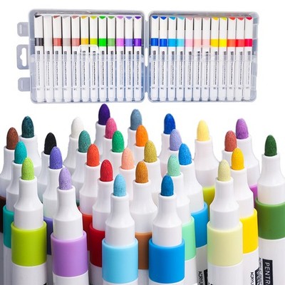 Acrylic Paint Markers, 24 Colors Medium Tip Art Markers, Quick-Dry Acrylic Pa...