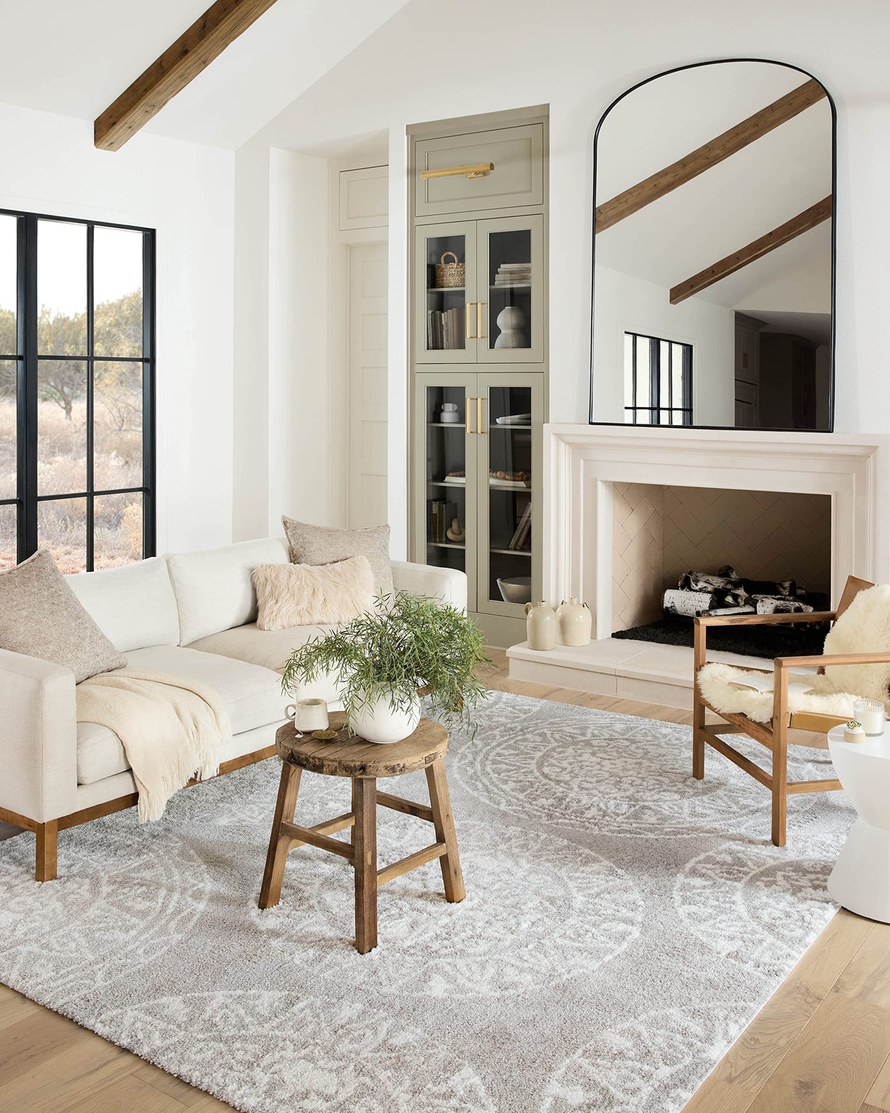 Loloi II Bliss Shag Grey/White 5'-3