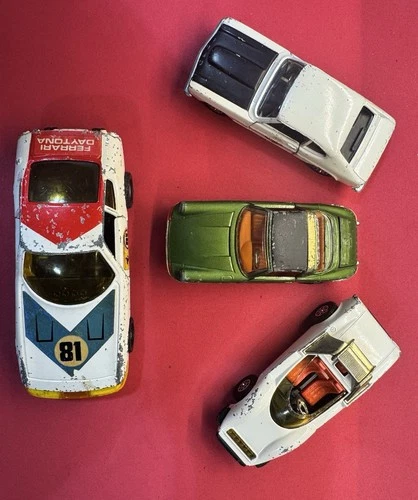 4 Vintage Corgi Toys-Porsche Targa, Ford Capri, Alfa Romeo P33 & Ferrari Daytona