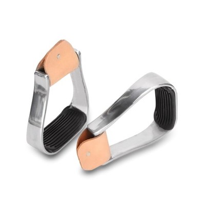 2pcs Horse Stirrups, Aluminum Saddle Stirrups for Western with Tack Overshoe Des