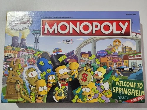 Vintage 2001 Hasbro Monopoly The Simpsons Edition Board Game NEW Sealed
