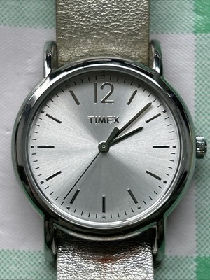 Timex Silver Tone And Goldish Silver Band Women s Quartz Watch