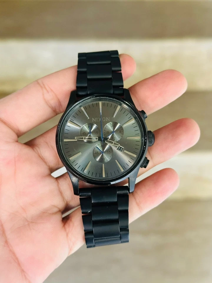 Nixon Right On Time The Sentry Chrono 100M Acero Inoxidable Movimiento Japón - Imagen 2 de 4