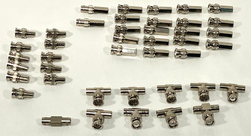 BNC Mixed Lot - RG58 screw/twist-on Terminator T-Junction F/F connector coupler