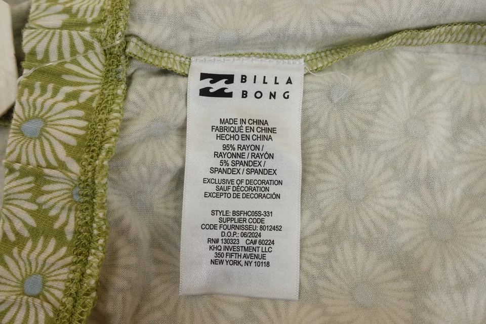 Billabong Girls Size Medium Willow Floral Tell Me Elastic Waist Flared Pants NWT - Image 3 of 4