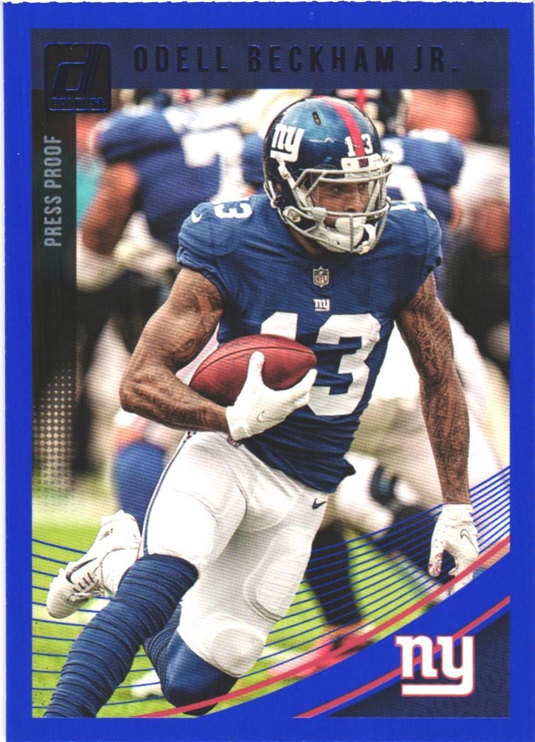 2018 Donruss Press Proof Blue #202 Odell Beckham Jr. New York Giants