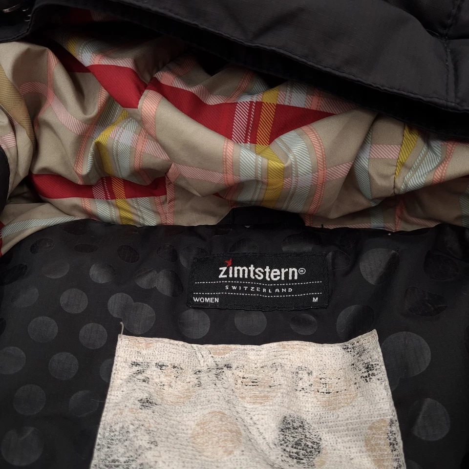 Zimtstern Daunenjacke Damen Bomber Schwarz Kapuze Zr3 Größe M - Bild 4 von 4