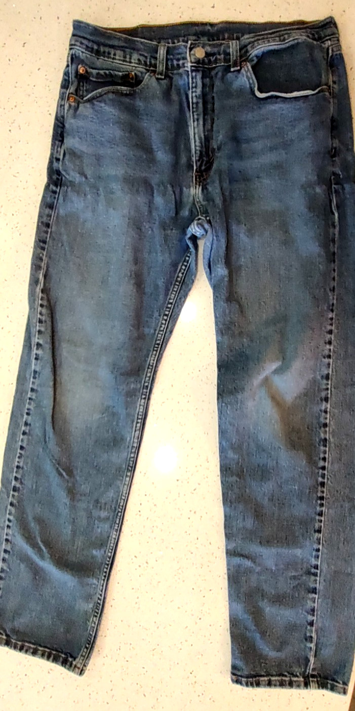 Men's Levi's 505 Blue Jeans 34 x 34 Red Tab