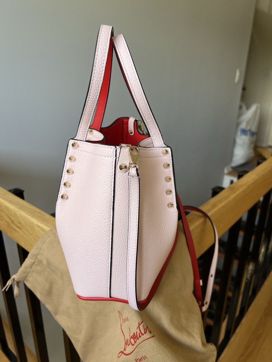 Christian Louboutin Pink Pebble Leather Cabata Tote Handbag