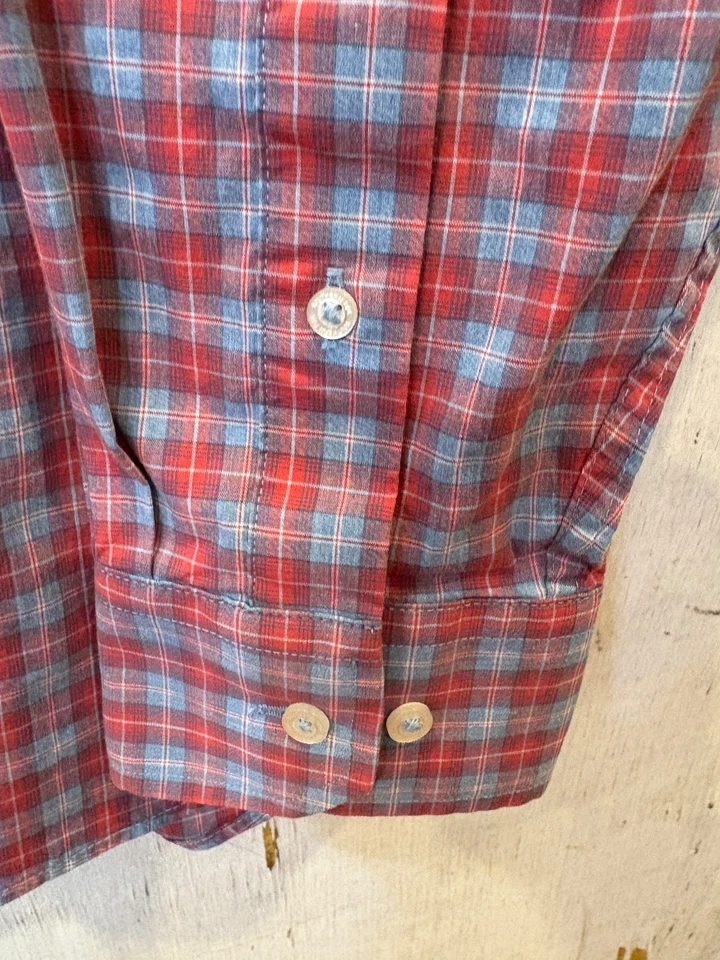 Camisa Southern Tide Coastal Passage Para Hombres XL Logotipo a Cuadros Bolsillo Botón Delantero Foto 3 de 4