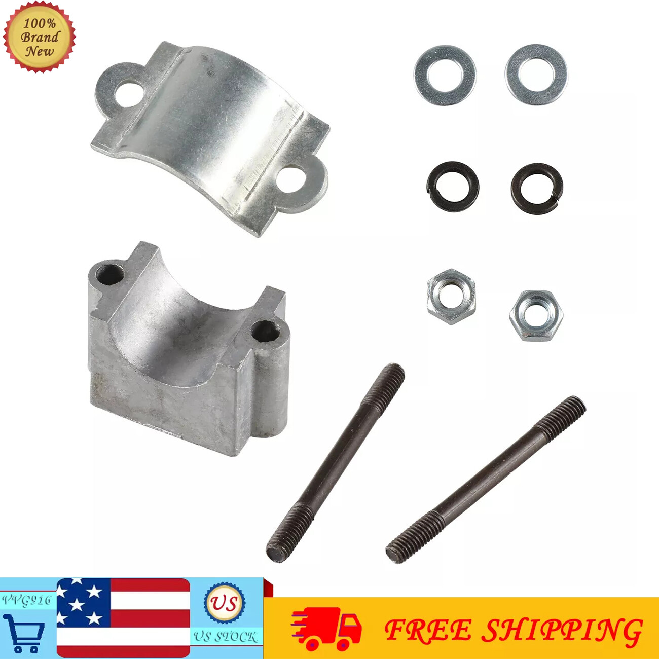 Motor Mount Block & Studs Set for 66cc/80cc Gas Engine Motr Kit-Motorized Bike
