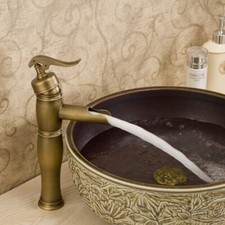 Antique Brass Single Lever One Hole Bathroom Basin Mixer Tap Faucet snf002
