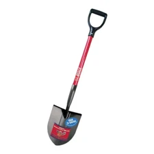 12-Gauge round Point Shovel with Fiberglass D-Grip Handle