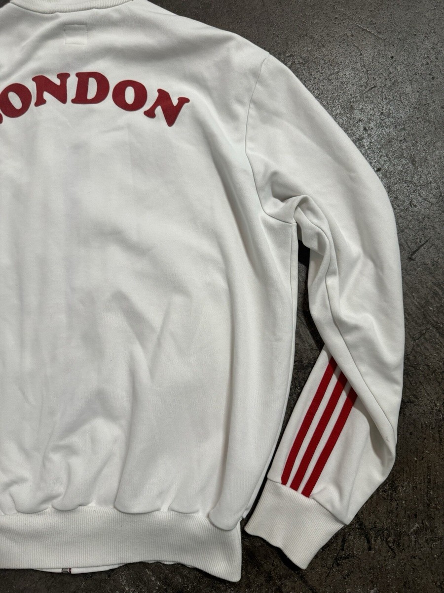 Vintage Adidas I Love London Bulldog Jacket Trefoil Sz Large