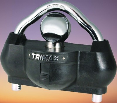 Trimax Outdoor And Indoor Premium Universal Dual Purpose Coupler Lock , Black