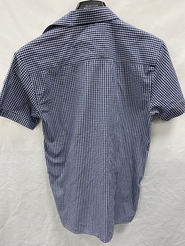 Country Life in Ryedale Blue Checked Short Sleeved Shirt Size Chest 38" Collar 1 - Picture 2 of 5