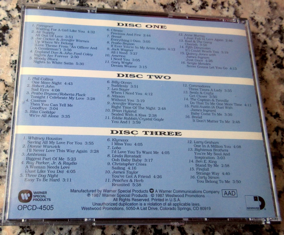 SESSIONS Secret Love 3 CD Box Set RARE Jack Wagner Larry Graham Klymaxx 48 songs Foto 2 de 4