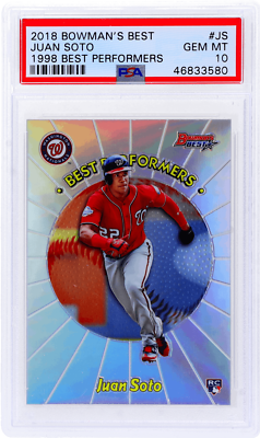 その他 2018 Bowman's B Perfomer Juan Soto PSA10 2018 Bowman's Best Juan Soto '98 Performers Refractor