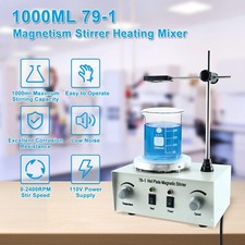 YaeCCC 1L Digital Hot Plate Magnetic Stirrer Laboratory Heating Mixer 2400rpm