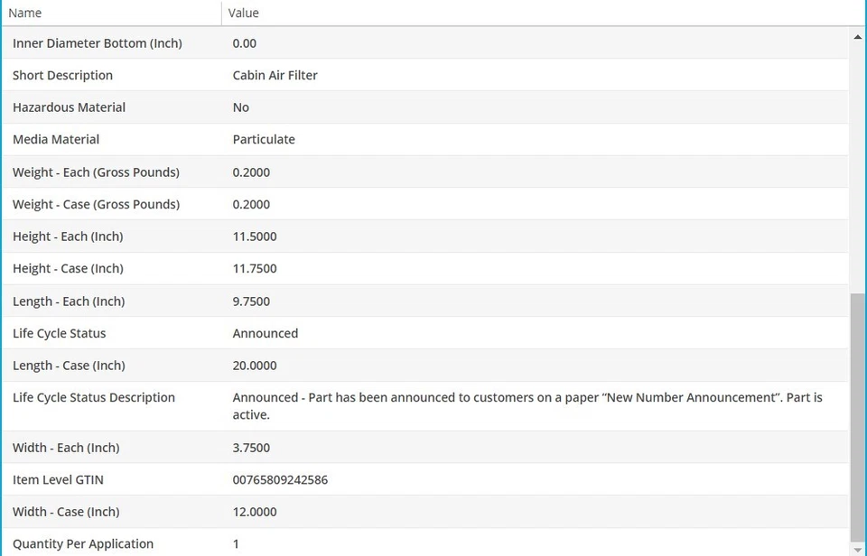 Filtro de aire de cabina WIX para BMW X3 2012-2014 L6-3,0 L Foto 4 de 4