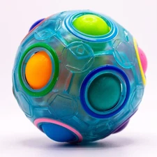 Rainbow Ball Puzzle Toy Fidget Brain Teaser Unisex Kids & Adults Glows in Dark