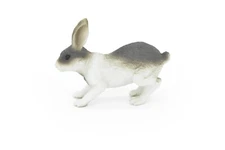 Rabbit, Bunny, Domestic, Realistic Rubber Model, Hand Painted Toy  2"  CH136B243