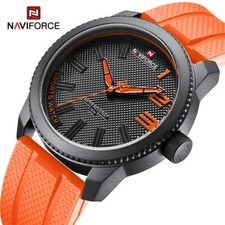NAVIFORCE Top Luxury Brand Quartz Watch Men's Silicone Strap Military 30ATM