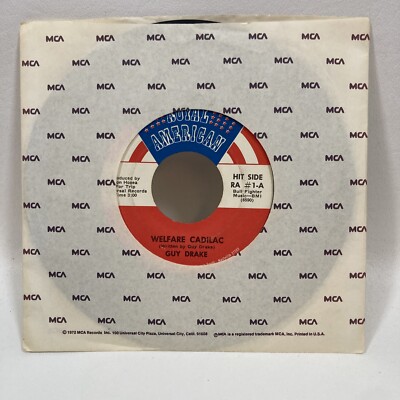 45 Rpm Vinyl Guy Drake Welfare Cadillac / Keep Off My Grass