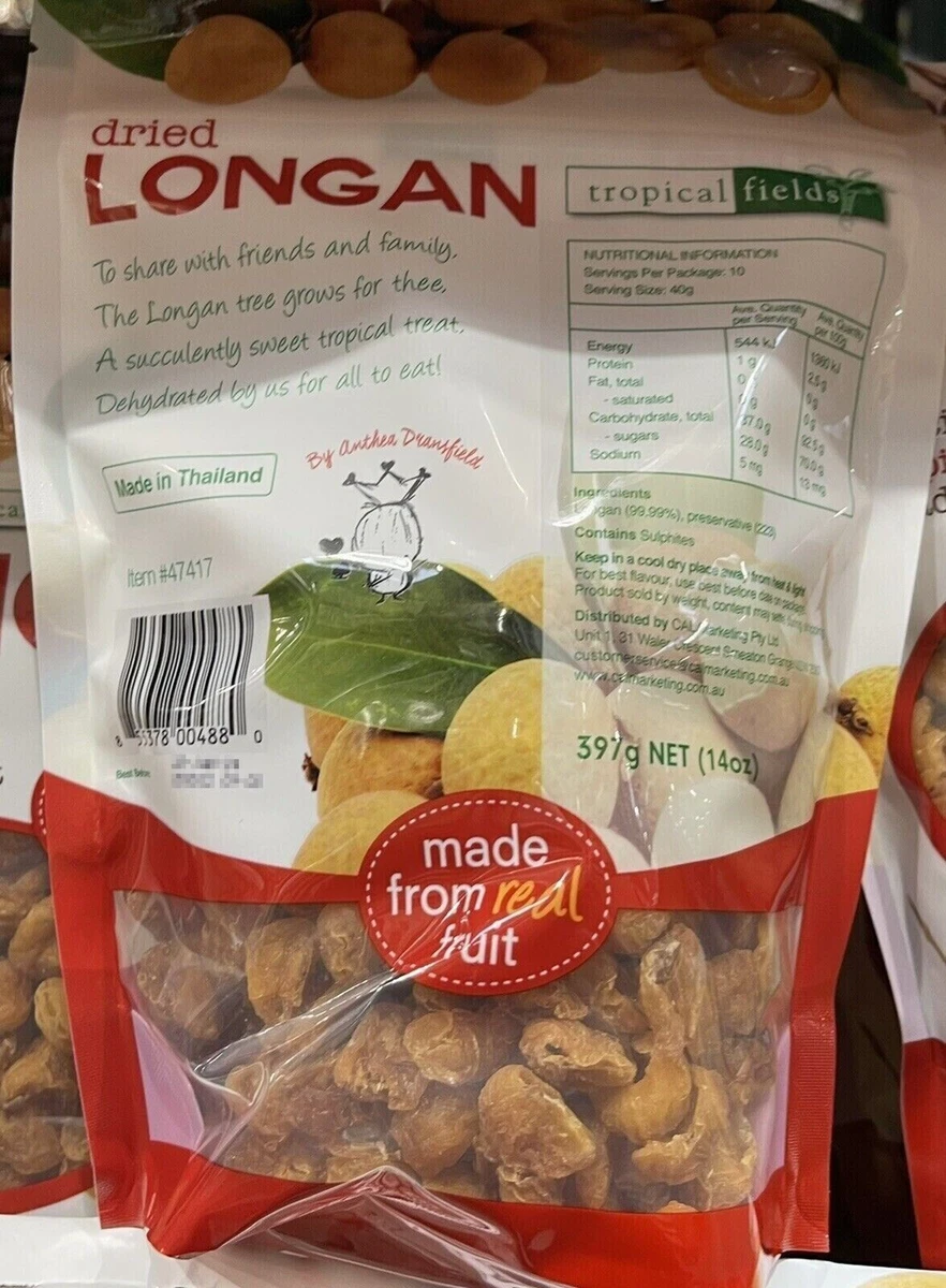 Tropical Fields Dried Longan, 14 Oz Costco Food Database