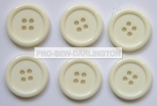 6 Round Coat Buttons ( Choice Of Size & Colour )