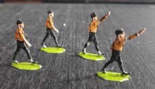 VINTAGE TIN FLAT ZINNFIGUREN TOY SOLDIERS GERMAN NATIONAL PARTY BROWN SHIRTS X4