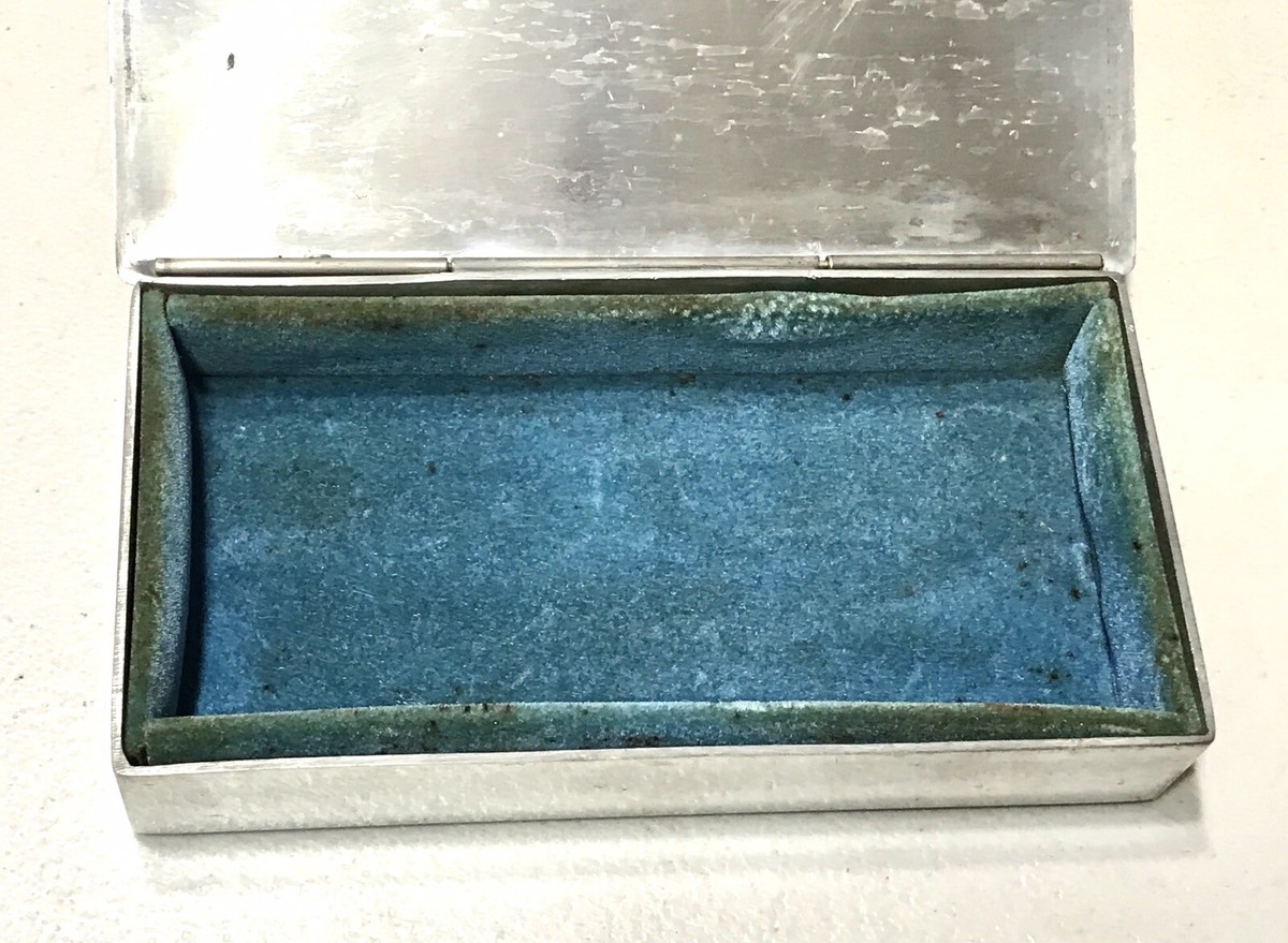 Dupont 一品限定 未使用 箱付き 石付き Vintage Antique DuPont Stieff Pewter Velve Decorated Trinket