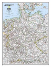 Wall Map of GERMANY Rolled Classic-Edition NATIONAL GEOGRAPHIC 24x30 WALL POSTER